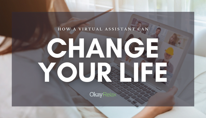 Decorative text: "How a virtual assistant can change your life."
