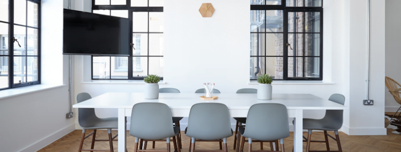 Flexible Work Arrangements A clean, modern workplace that you can work at per your flexible schedule.