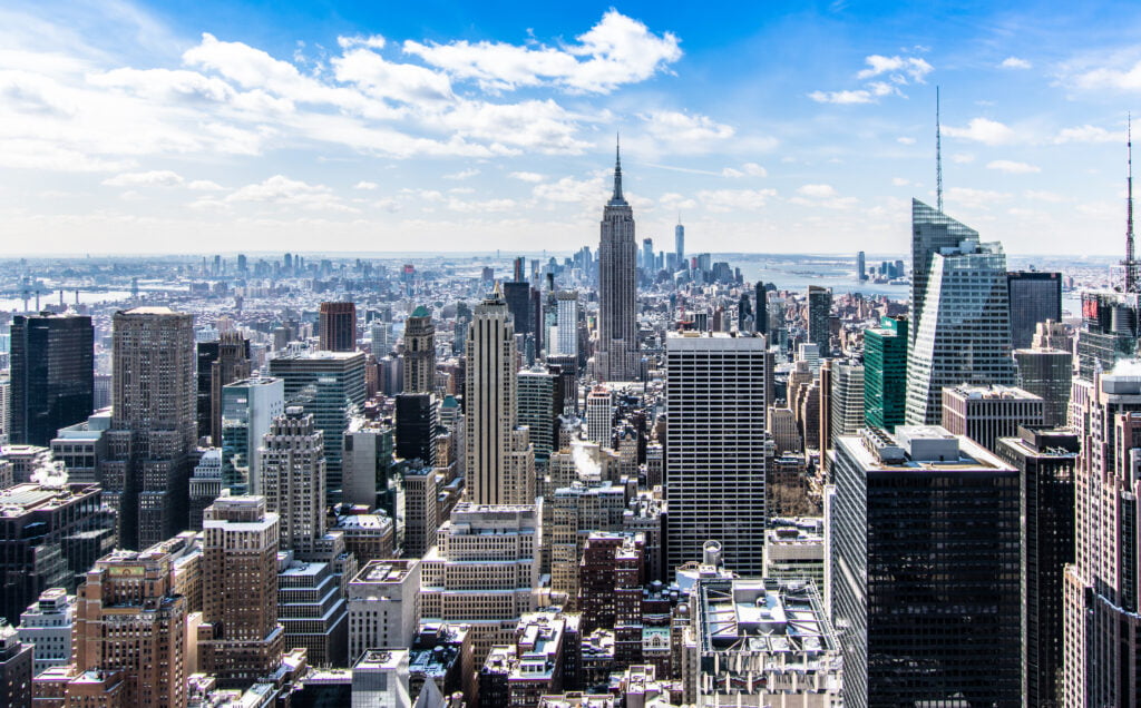 cityscape of new york city, skyline
